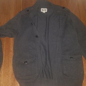 Converse cardigan sweater, charcoal gray